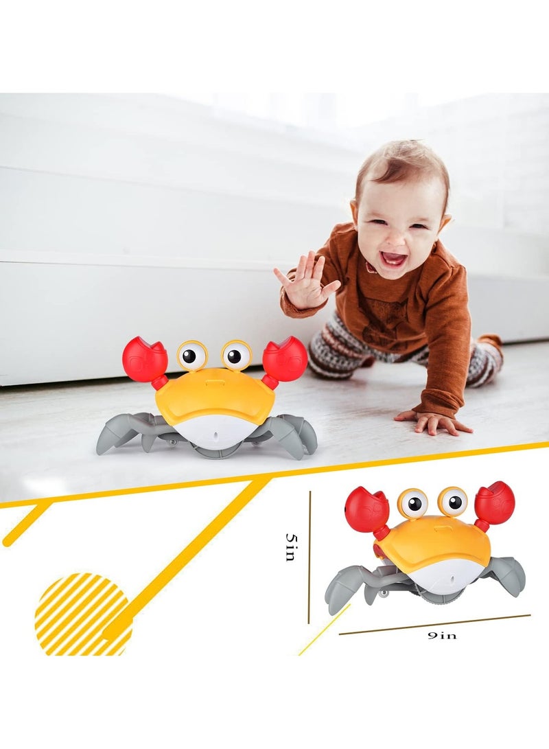 HOME 4 YOU Crawling Crab Toy, Baby Toys 0-6 6-12 Months Toys for 1 2 3 Year Old Boys Sensory Toys for Babies Crab Toy Gifts for 1-3 Year Old Girls Boys Toddler Toys Crab Toy Birthday Present (Orange) - Image 5
