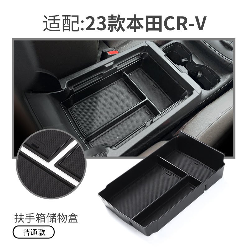 Fit for CR-V 2023-2026 Center Console Storage Box Armrest Organizer Black - Image 4