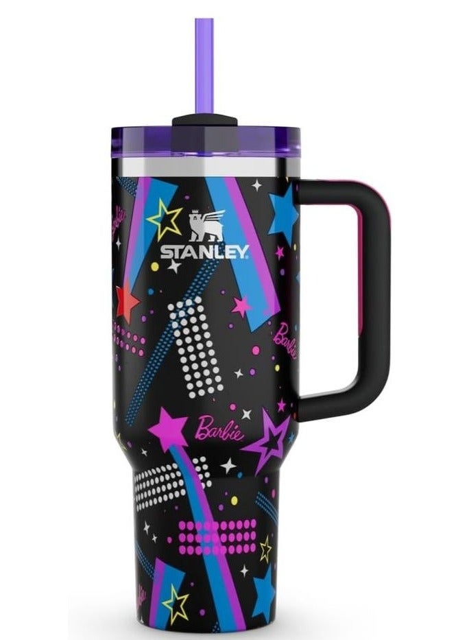 Stanley Retro ’80s Rockers 40oz Insulated Quencher Tumbler | Stainless Steel Double-Wall Travel Cup with Handle & Straw | Leak-Resistant Lid, Reusable Eco-Friendly Hydration Cup, Limited Collectible Edition - Image 2