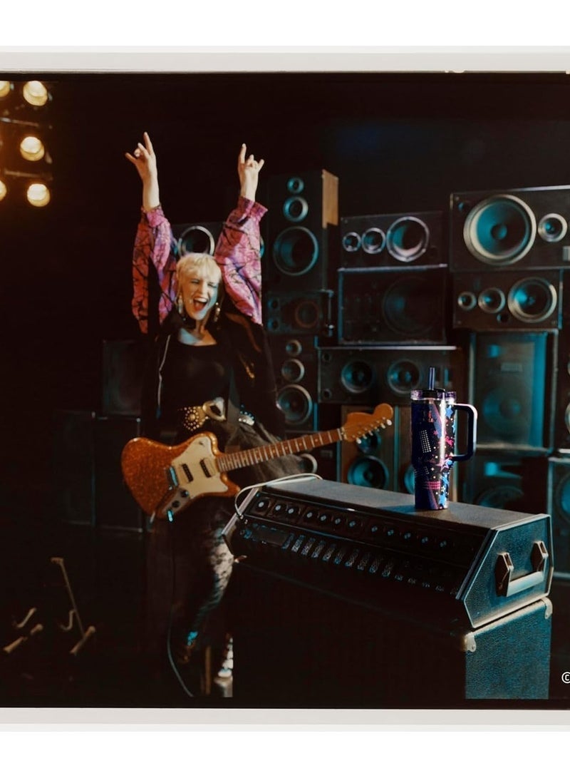 Stanley Retro ’80s Rockers 40oz Insulated Quencher Tumbler | Stainless Steel Double-Wall Travel Cup with Handle & Straw | Leak-Resistant Lid, Reusable Eco-Friendly Hydration Cup, Limited Collectible Edition - Image 5