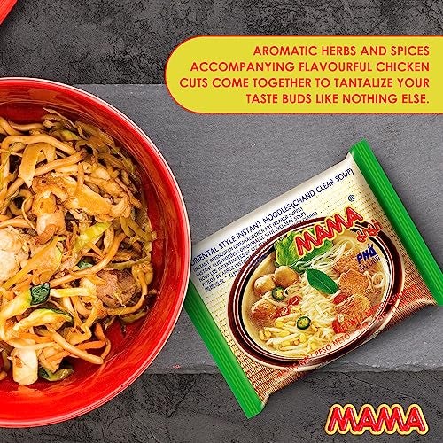 MAMA Noodles Chand Clear Soup Instant Rice Noodles w/Delicious Thai Flavors, Hot & Spicy Noodles, No Trans Fat w/Fewer Calories Than Deep Fried Noodles 30 Pack - Image 3