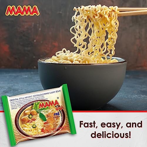MAMA Noodles Chand Clear Soup Instant Rice Noodles w/Delicious Thai Flavors, Hot & Spicy Noodles, No Trans Fat w/Fewer Calories Than Deep Fried Noodles 30 Pack - Image 5