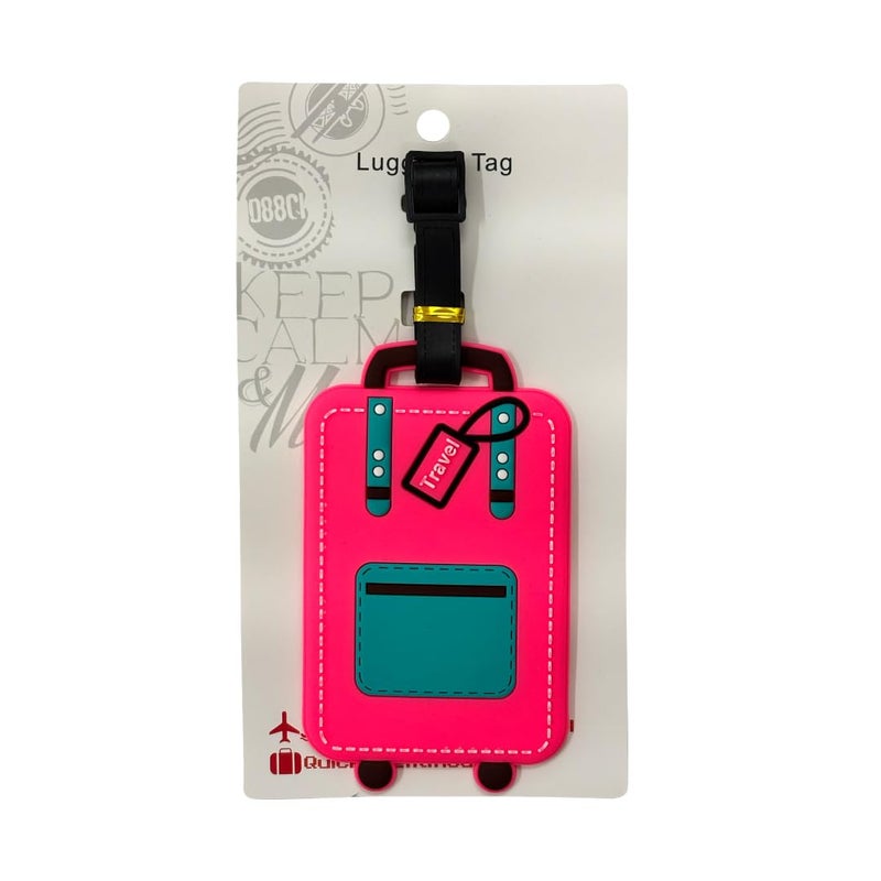 Eitheo بطاقات أمتعة للأطفال بطاقات أمتعة مع اسم وعنوان | بطاقات أمتعة سيليكون للحقائب، بطاقات لتحديد الحقائب/حقائب المدرسة ملونة متعددة (حقائب السفر) - Image 4