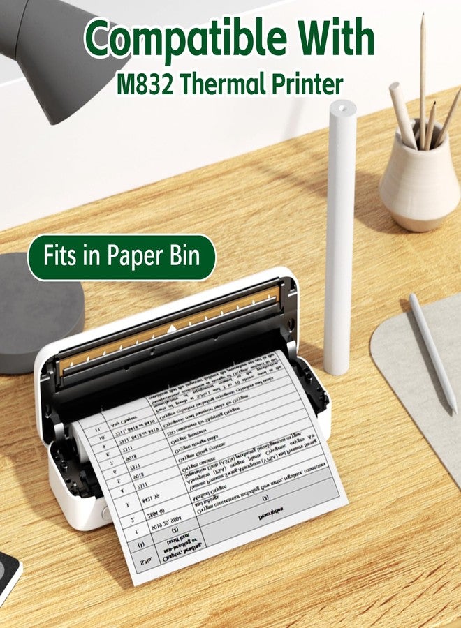 Omezizy Thermal Printer Paper Roll - US Letter Size (8.5" × 11") - Quick-Dry - Compatible with M832 & M08F Letter Portable Printers - Ideal for Office, Home, and Study Use - 2 Rolls (42.6ft) - Image 3