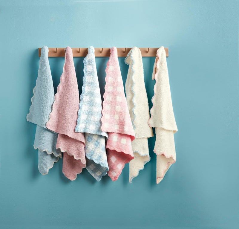 MudPie Children's Blue Gingham Chenille Blanket - Image 3