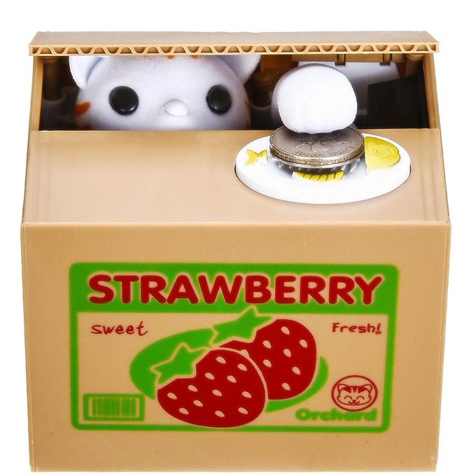 HmiL-U Cat Stealing Money Bank, Piggy Bank for Kids, Coin Bank for Money Saving, Automatic Stealing Money with English Speaking, Creative Gift - Image 4