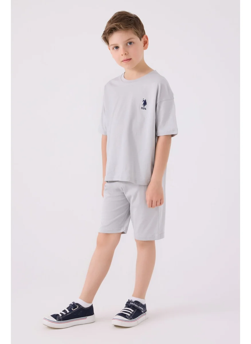 U.S. Polo Assn. Boys Gray Bermuda Set