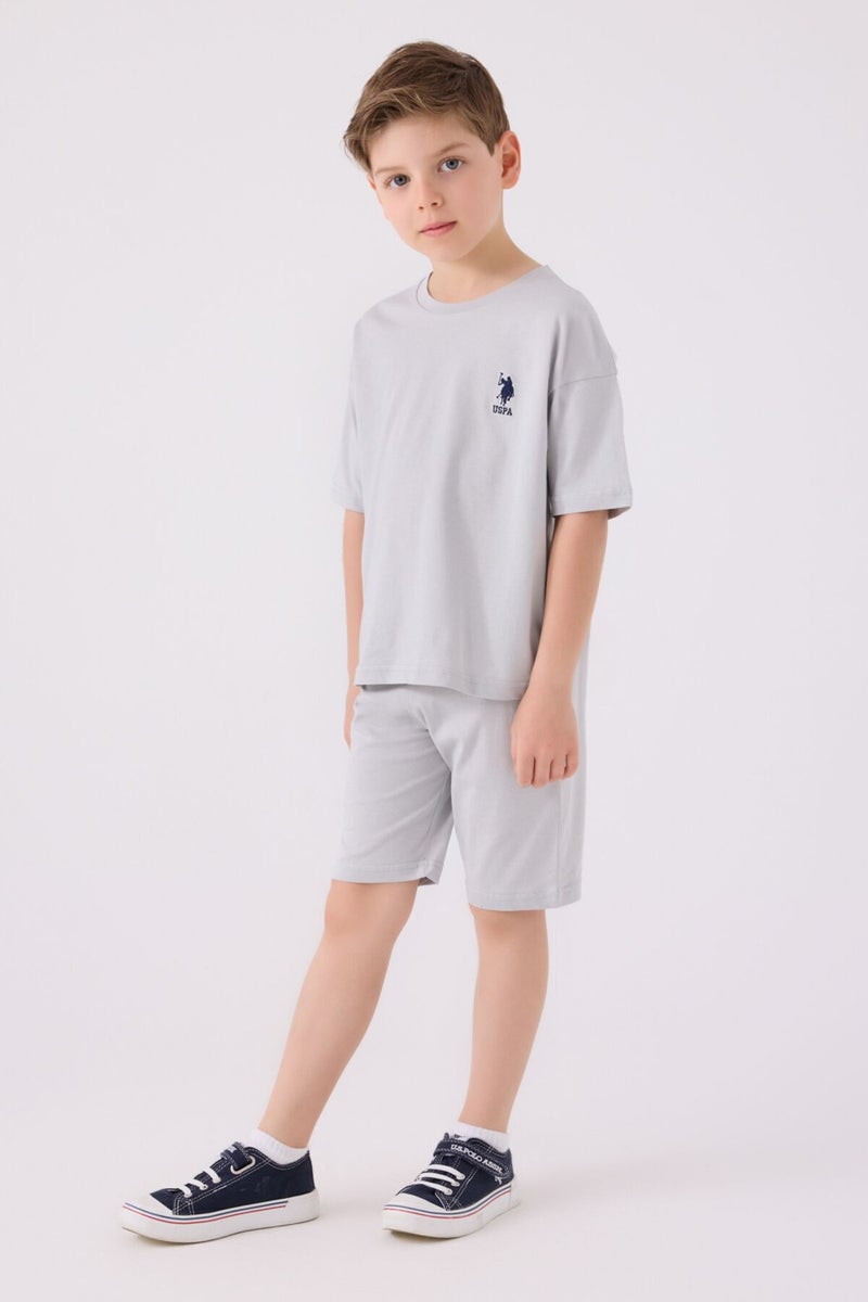 U.S. Polo Assn. Boys Gray Bermuda Set  - Image 1