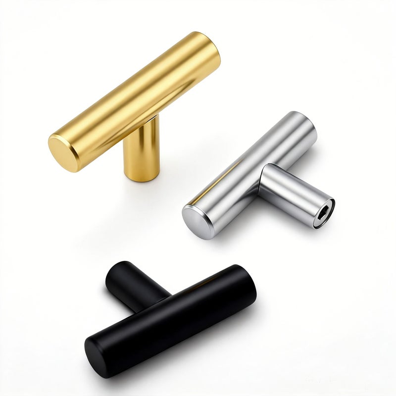 Silvery 3pcs Brushed Stainless Steel Cabinet Knobs for Kitchen Drawers - Image 1