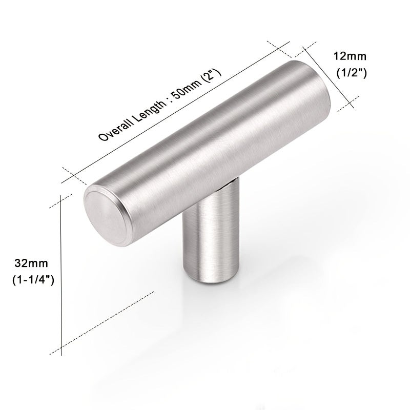 Silvery 3pcs Brushed Stainless Steel Cabinet Knobs for Kitchen Drawers - Image 5