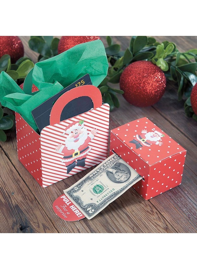كارانت مجموعة موزع نقود وحقيبة هدايا Happy Santa Christmas، حاملات فواتير مقاس 2-1/2 × 3 بوصات مع 3 أكياس هدايا مقاس 6-1/2 × 9 بوصات، صندوق نقود ممتع للعطلات للأطفال، يتضمن 60 ختمًا لربط كل فاتورة - Image 5