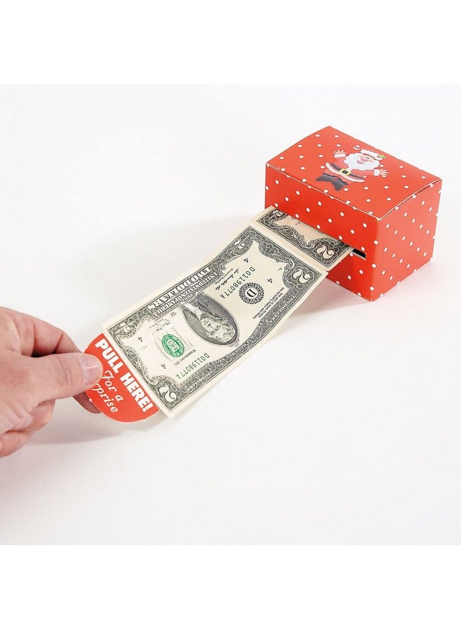 كارانت مجموعة موزع نقود وحقيبة هدايا Happy Santa Christmas، حاملات فواتير مقاس 2-1/2 × 3 بوصات مع 3 أكياس هدايا مقاس 6-1/2 × 9 بوصات، صندوق نقود ممتع للعطلات للأطفال، يتضمن 60 ختمًا لربط كل فاتورة - Image 4