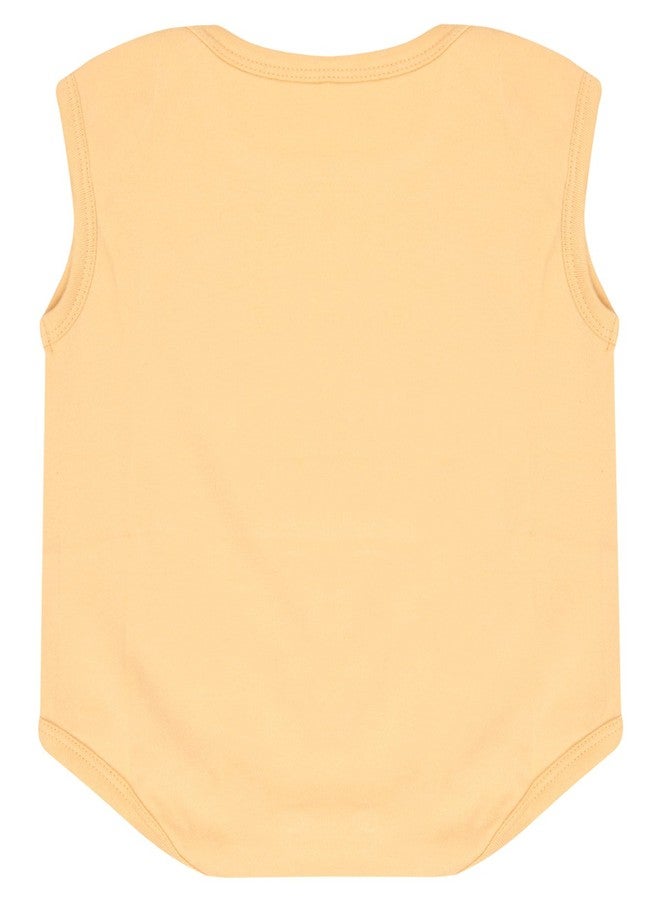 dongli Cotton Unisex Baby Sleeveless Bodysuits(Pack 3) - Image 4