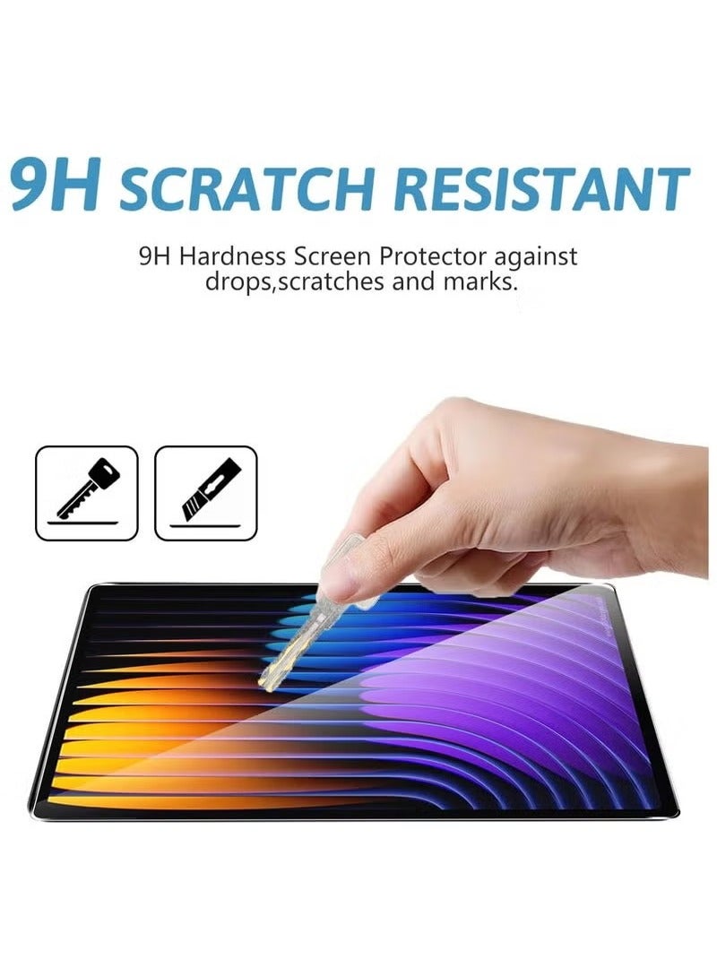 TIGER [2 Pack] Screen Protector for Xiaomi Pad 7 / Xiaomi Pad 7 Pro – Tempered Glass Film with 9H Hardness, HD Clarity, Anti-Fingerprint Coating, No Bubble Easy Installation, Ultra-Resistant Scratch Protection, Transparent Protective Screen Film - Image 4