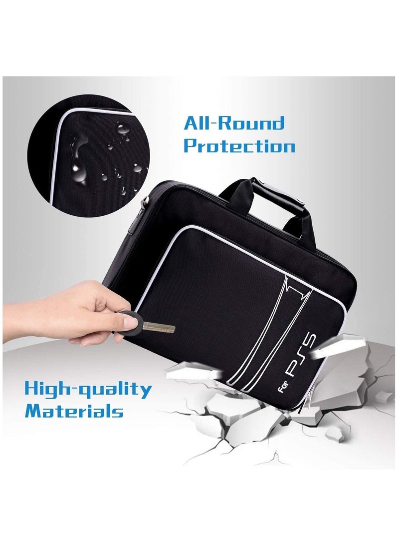 PS5 Carrying Case for Storage Protective PS5 Console Disc/Digital Edition with Shockproof Compartments  - Image 3