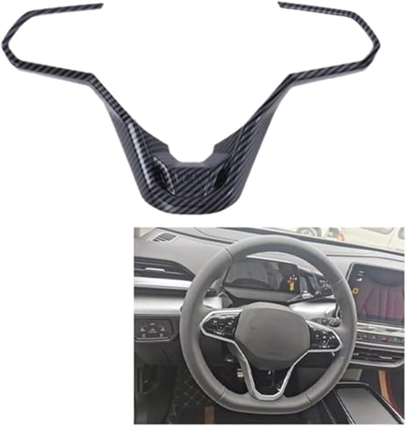 Wivplex Carbon Fiber Steering Wheel Trim Cover for VW ID.6X - Image 3