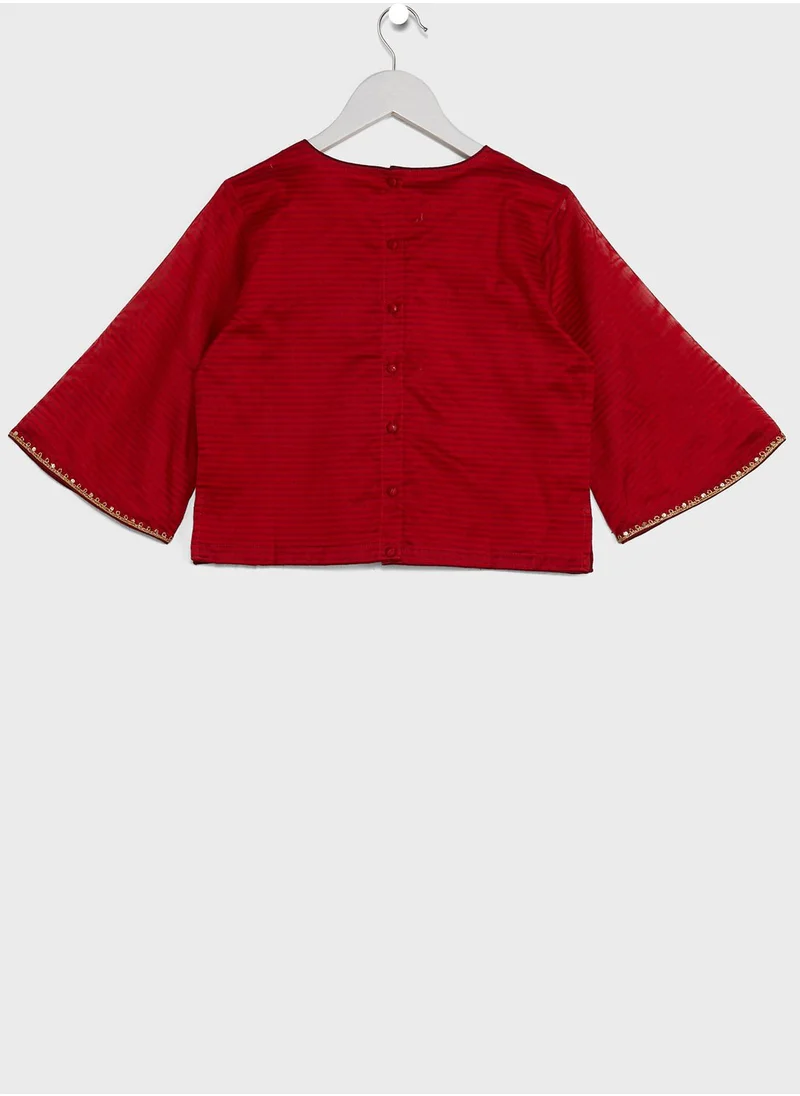 Fabindia Kids Lehenga Churidar With Dupatta