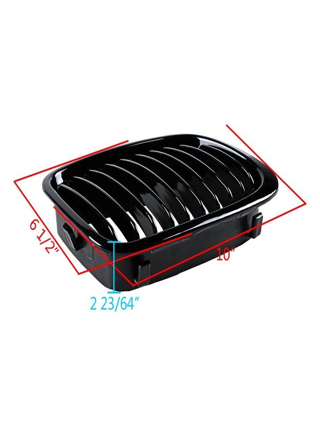Astra Depot شبكة أمامية يسارية يمين من أسترا ديبوت متوافقة مع سيارات BMW E46 316i 318i 320i 323i 325i 328i 330i سيدان موديلات 1998-2001 (أسود لامع) - Image 3