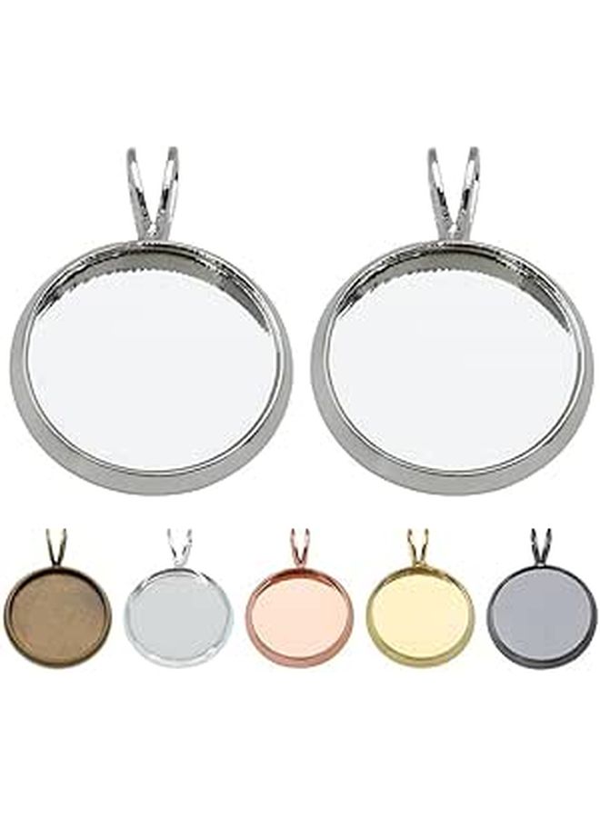 EXCEART 10pcs Silver Plated V Shape Bezel Pendant Trays for DIY Jewelry Making - Image 1