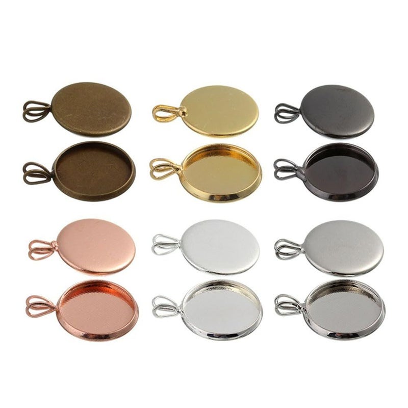 EXCEART 10pcs Silver Plated V Shape Bezel Pendant Trays for DIY Jewelry Making - Image 4