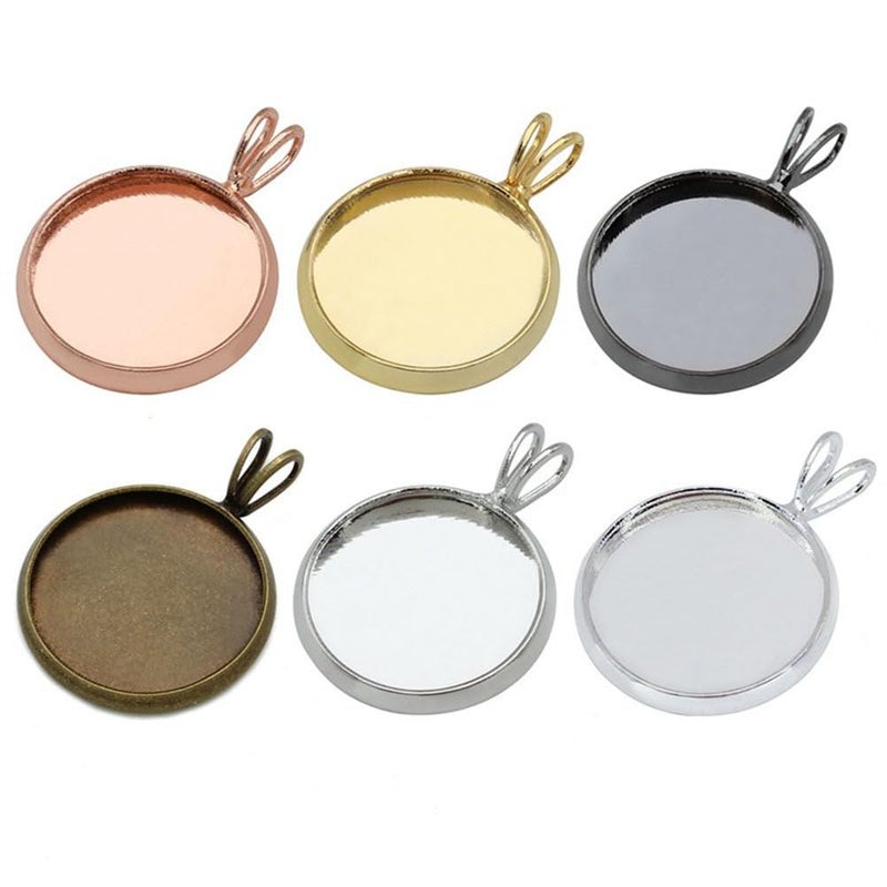 EXCEART 10pcs Silver Plated V Shape Bezel Pendant Trays for DIY Jewelry Making - Image 5