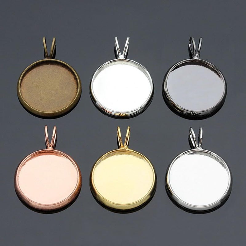 EXCEART 10pcs Silver Plated V Shape Bezel Pendant Trays for DIY Jewelry Making - Image 3