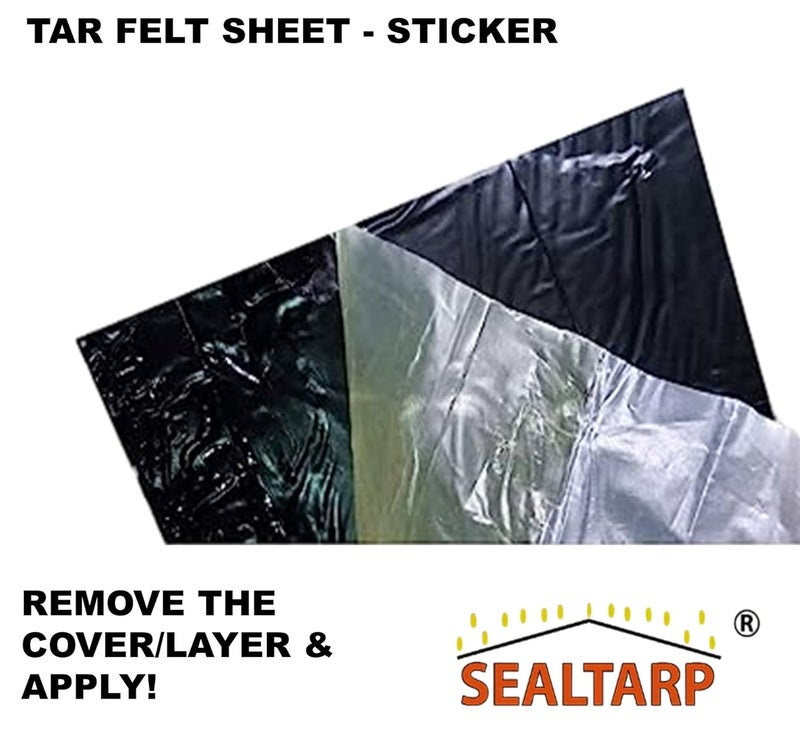 SEALTARP Black Tar Felt Sheet for Roofs Waterproofing Sealing Tar SheetMembrane 3 Meter Length x Width 1 mtr Black 1mm Thickness Easy to Apply - Image 4