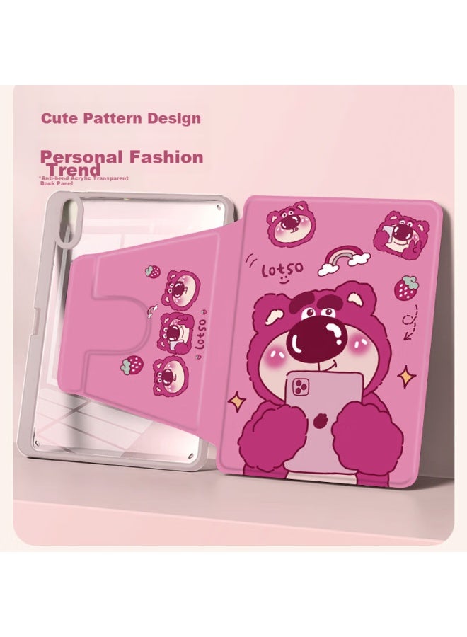 Sehan Shihan Compatible With Huawei Matepad 10.4-Inch Protective Case With Pencil Holder 22 Models, 360-Degree Rotating, Horizontal And Vertical Support, Cute Cartoon Painting, Full Coverage, Shockproof, Anti-Bend, Transparent - Image 2