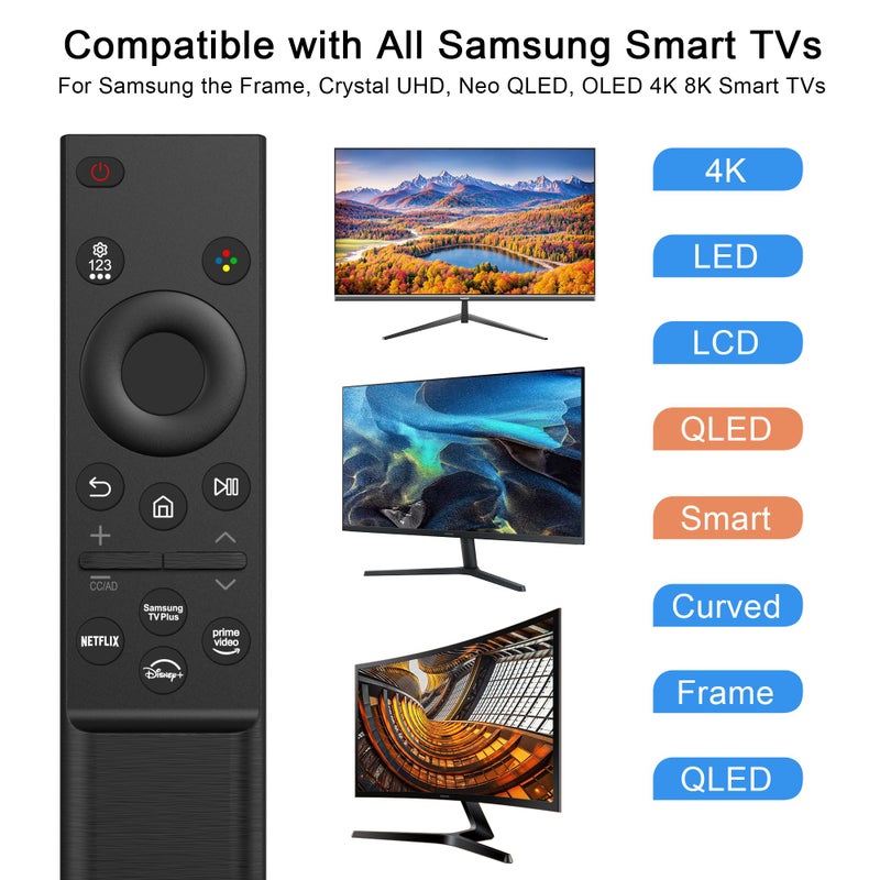 Replacement for Samsung Smart TV Remote Control, Universal Compatible with All Samsung Smart TV, QLED, 4K, 8K, Frame, Curved, LED, LCD HDTV Models (2019-2025) - Image 5