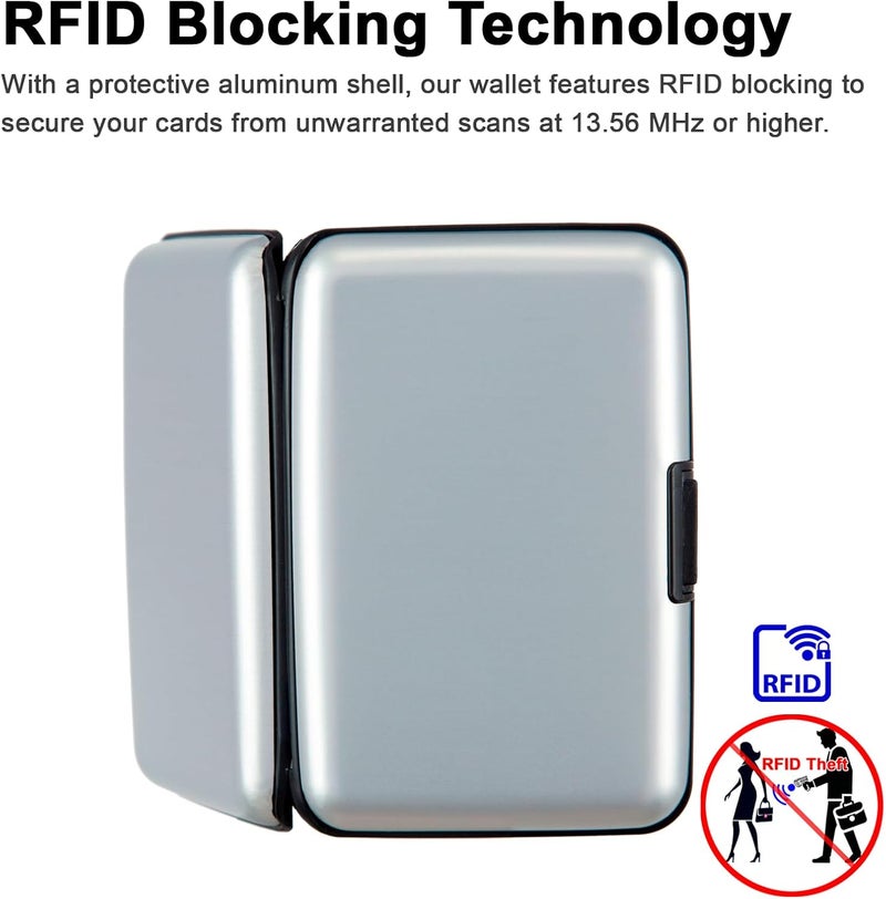 Kaabao Credit Card Holder Small RFID Blocking Wallet Business Metal Slim Mini Aluminum Hard Case for Women Men - Image 3