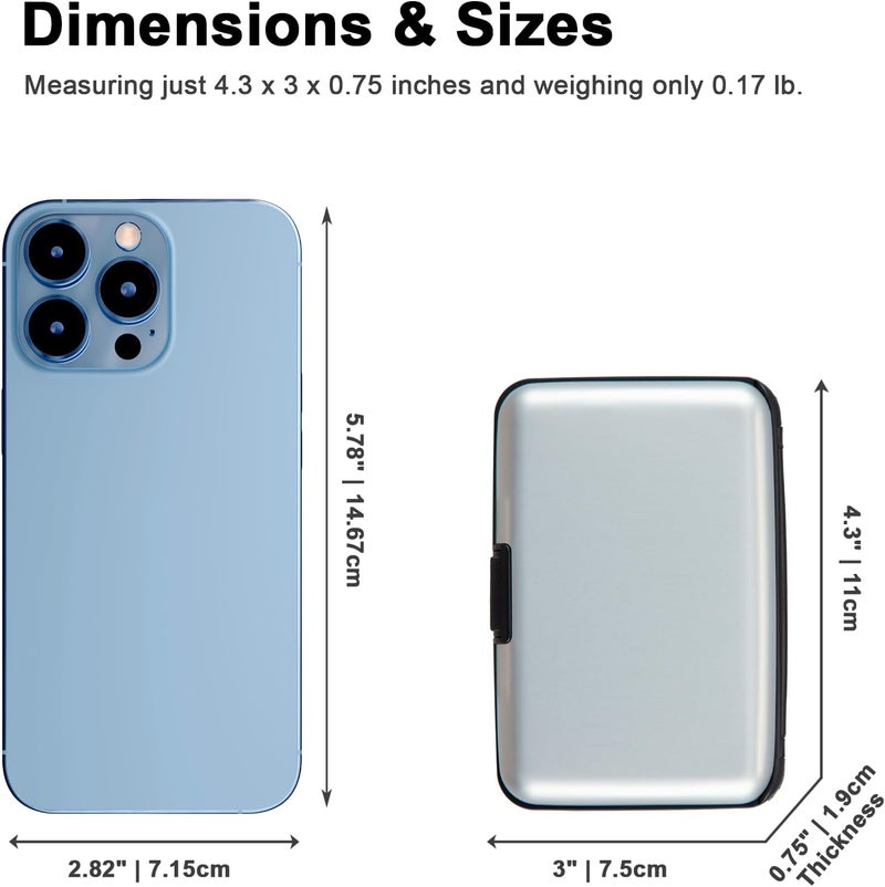 Kaabao Credit Card Holder Small RFID Blocking Wallet Business Metal Slim Mini Aluminum Hard Case for Women Men - Image 4