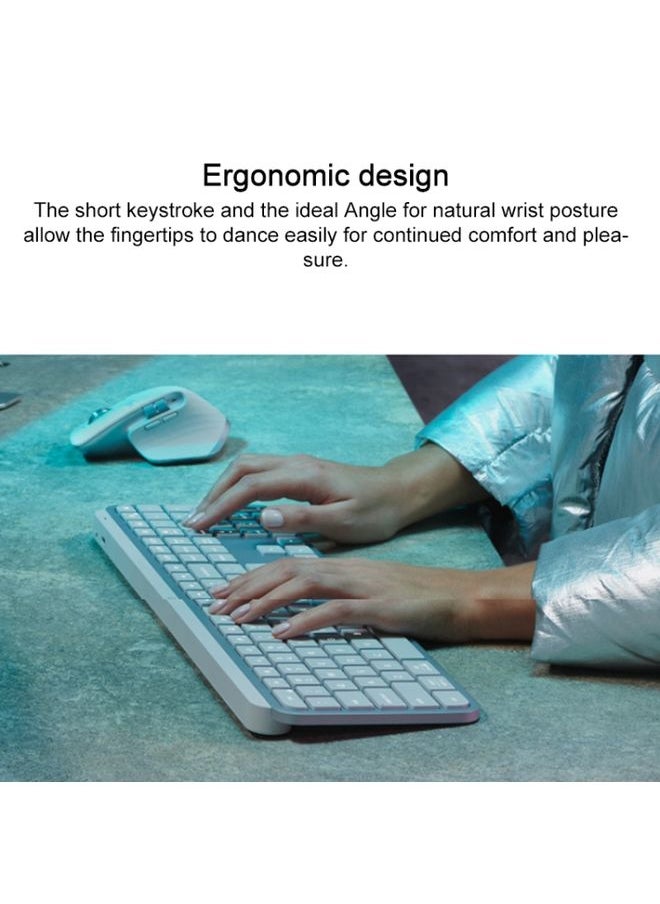 Logitech MX keys S Wireless Bluetooth Smart Backlit Keyboard (White)