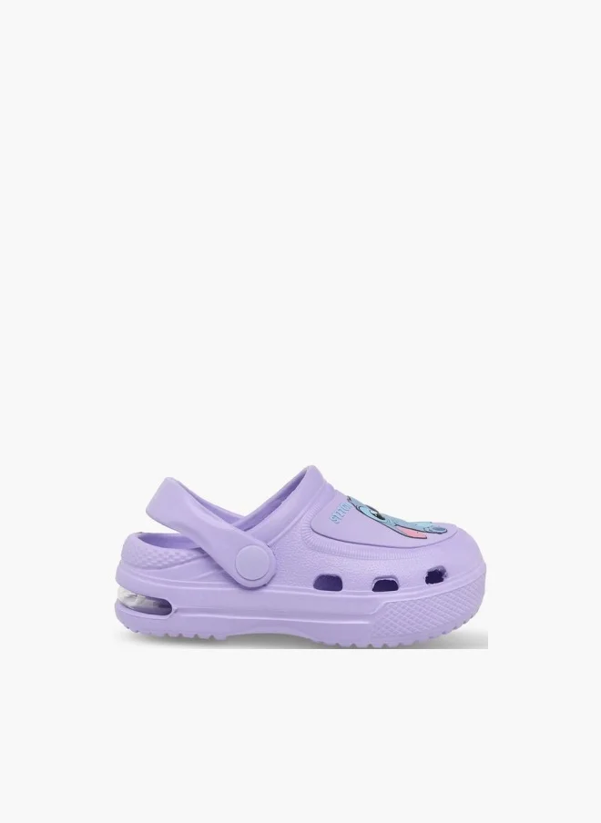 ديزني Girls Stitch And Angle Print Clogs