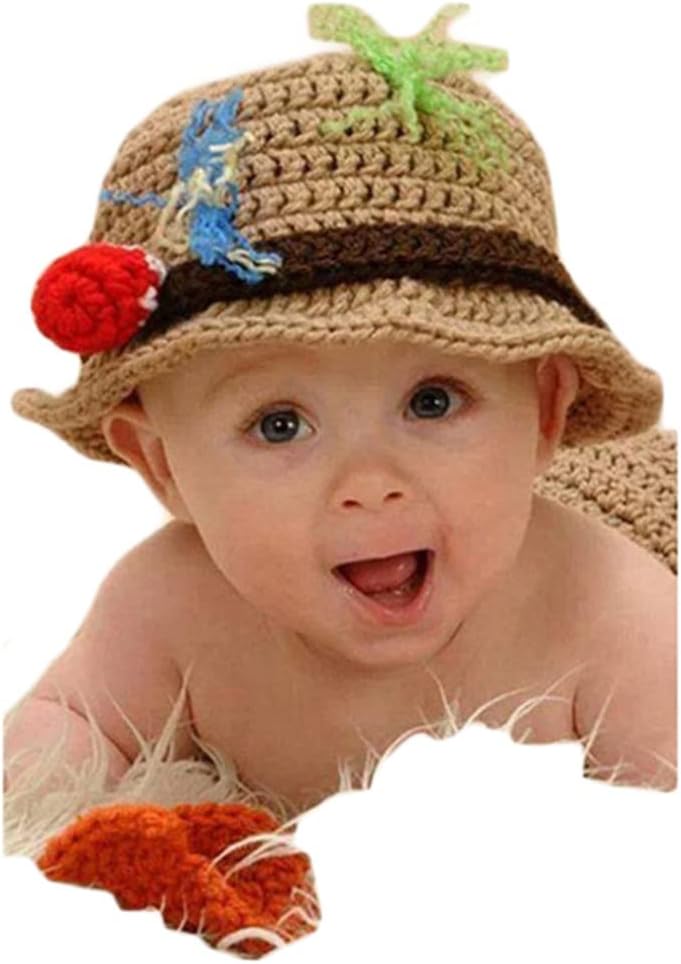 Vedory Newborn Baby Photography Props Boy Girls Photo Shoot Props Outfits Crochet Knitted Costume Unisex Cute Infant Hat Pants - Image 1