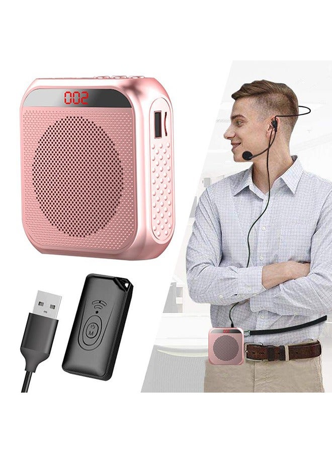 Portable Rechargeable Voice Amplifier with Wired Microphone Headset - Image 2