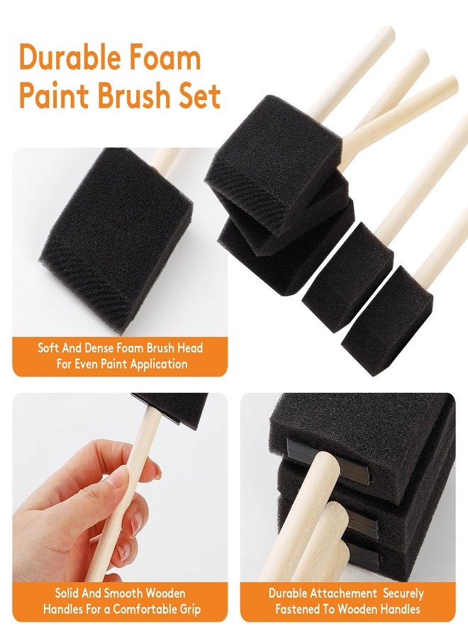 REDOVANT 120 Pcs Foam Paint Brushes, 2 Inch Foam Brush for Painting, Bulk Sponge Brushes with Wood Handles, Art Paintbrushes Set for Staining, Varnishing, Finishing, Touchup and DIY Craft Projects - Image 4