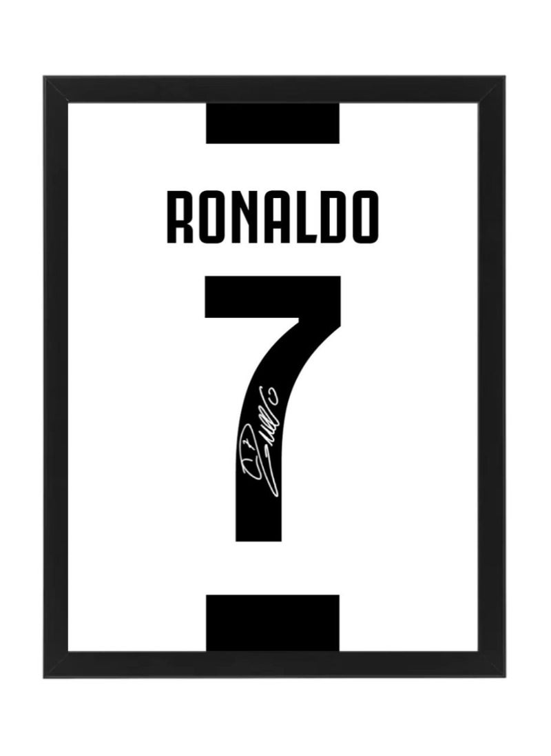 Boomah Accessories Set of 4, Cristiano Ronaldo Autographed Club Jerseys Collection Poster with Frame 30x40cm  - Image 4