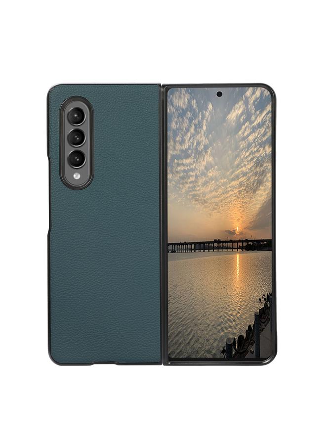 S-TOP Case For Samsung Galaxy Z Fold3 5G Genuine Leather Shockproof Protective Leather Case - Image 1