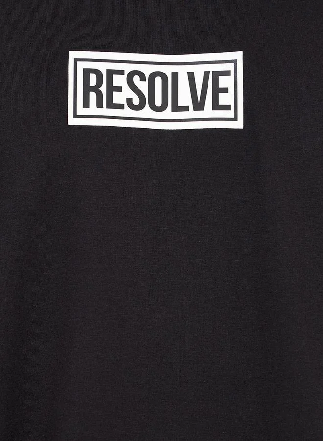 Styli Oversized Resolve Print Detail T-shirt