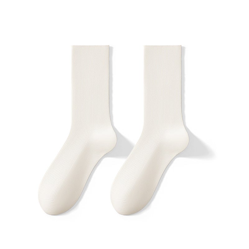 Cotton Anti-Odor Mid-Calf Womens Socks Brown - Image 4
