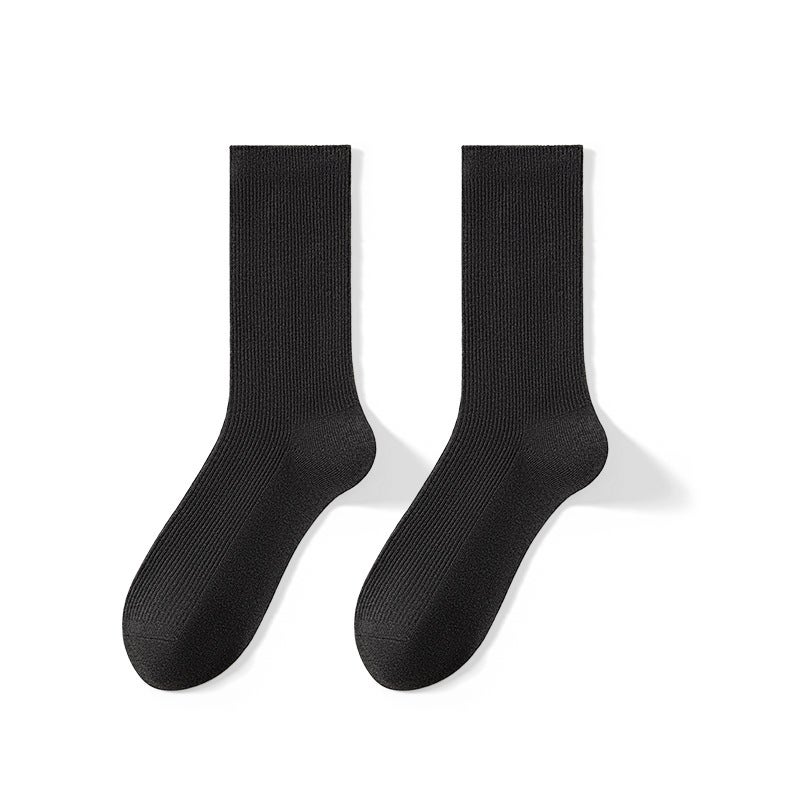 Cotton Anti-Odor Mid-Calf Womens Socks Brown - Image 2
