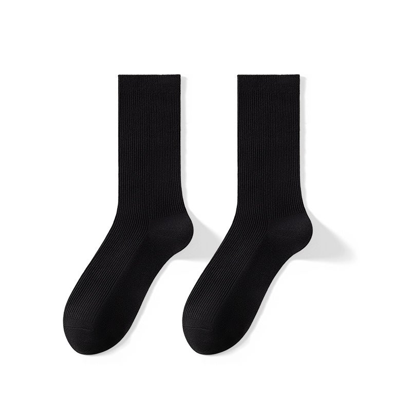 Cotton Anti-Odor Mid-Calf Womens Socks Brown - Image 5