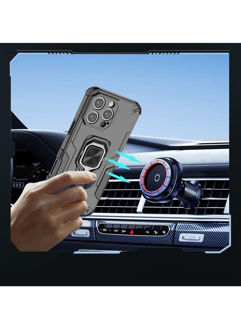 Adando [1+2] Case for OnePlus 15 5G with 2 Tempered Glass Screen Protector, Heavy Duty Dual Layer Shockproof Protective Cover with Magnetic Ring Kickstand, Corner Protection Anti-Scratch Shock Absorption Rugged Bumper Cover (Black) - Image 3