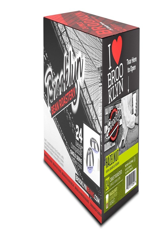 Brooklyn Beans Hazelnut Flavored Coffee Pods, Compatible with K Cup Brewers Including 2.0, Hazelnut, 24 Count - Image 1