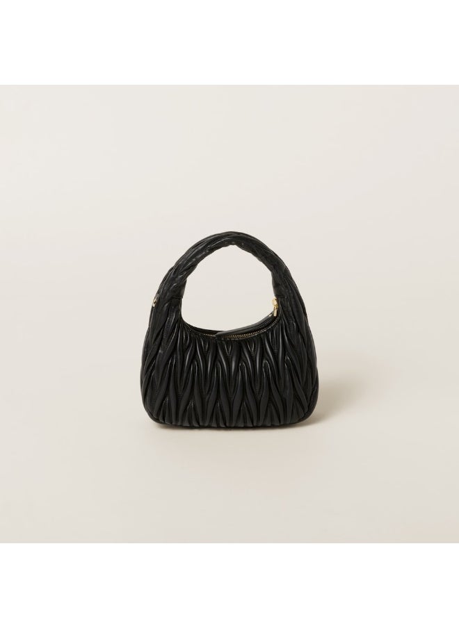 Miu Miu MIU Women's Black Slanted Leather Small Handbag  - Image 3