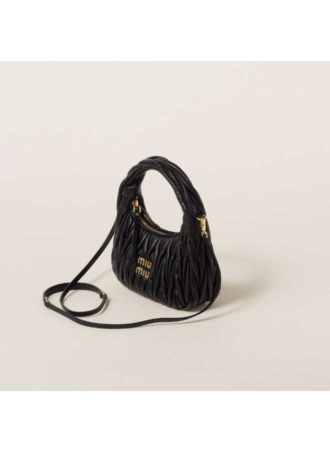Miu Miu MIU Women's Black Slanted Leather Small Handbag  - Image 2