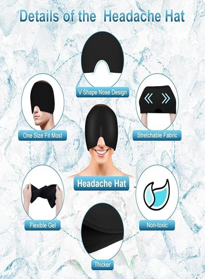 BKQPTL Migraine & Headache Relief Cap | Reusable Cold-Hot Relaxing Thermax Therapy Cap for Men/Women | Gel Ice Hot Head Wrap for Migraine,Tension Headache, Sinus Stress,Puffy Eyes (Multicolour) - Image 3
