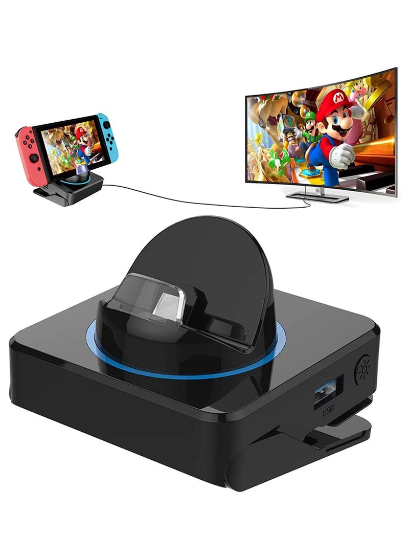 SOLARAE Docking Station for Nintendo Switch, for Switch to HDMI Adapter, Support 4K/60FPS USB 3.0 Port Portable Charging Dock RUBU 5 in 1 Portable Storage Friendly for Travel - Image 1