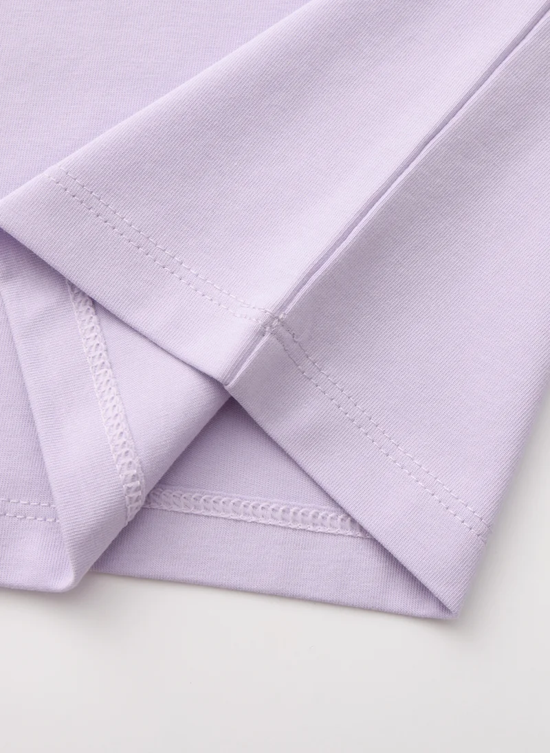 Balabala Purple Kids Girls Round v-neck short-sleeved T-shirt for Women | Best Price UAE