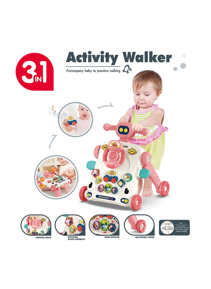 3-In-1 Baby Walker, Learning Table Mode, Game Panel Mode with Musical keyboard - Pink - pzsku/Z071C99E4347EAD355038Z/45/_/1699614825/d098629a-7073-474f-88b0-fc8470571838
